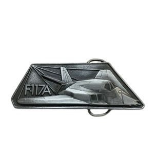 F-117A Lockheed USAF 1989 Stealth Jet Fighter "Skunk Works" 1989 Belt Buckle